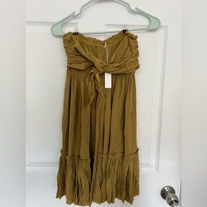 NWT Olivaceous Strapless Olive Green Dress (SMALL)